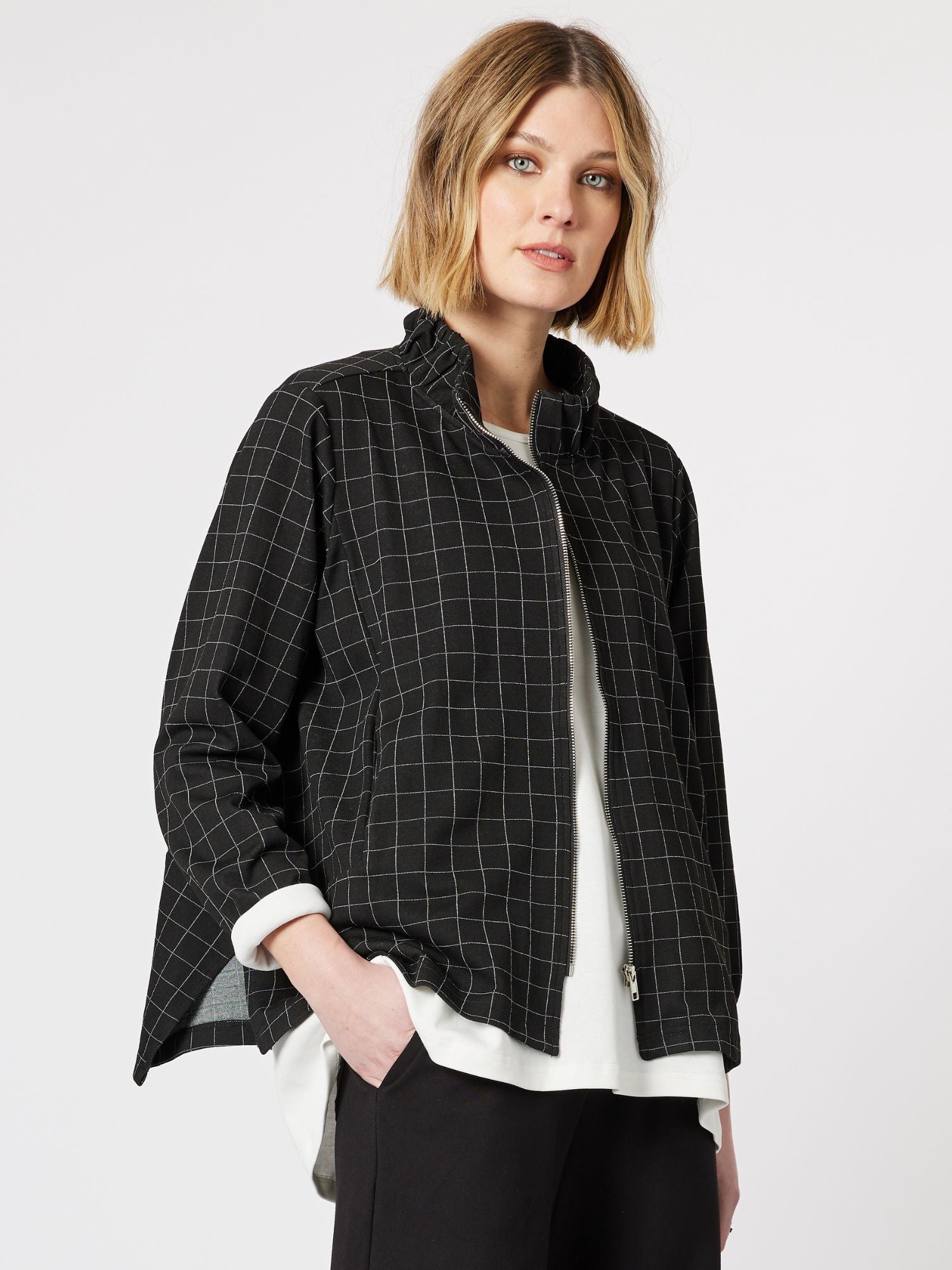 Derby Check Jacket - Black