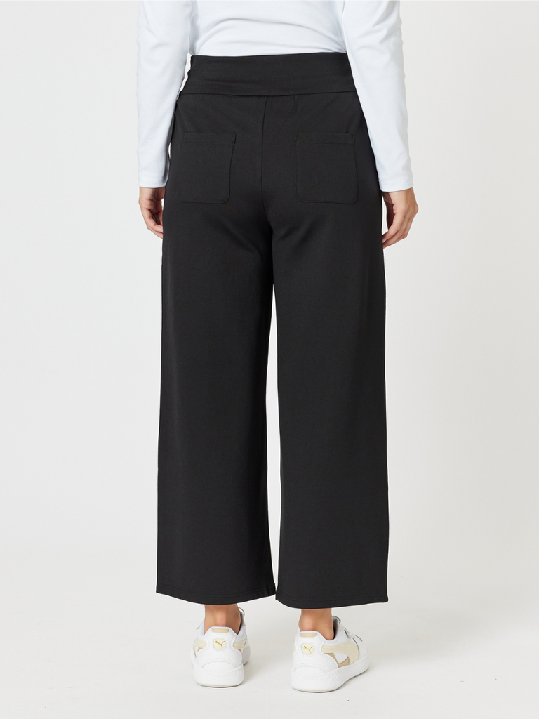 Kimmy Ponte Wide Leg Pant - Black
