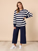 Kimmy Ponte Wide Leg Pant - Navy rc&co