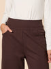 Kimmy Ponte Wide Leg Pant - Coffee