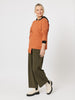 Kimmy Ponte Wide Leg Pant - Khaki