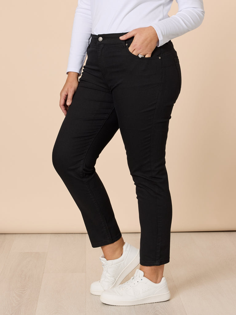 Coloured Marvel Denim Jean - Black rc&co