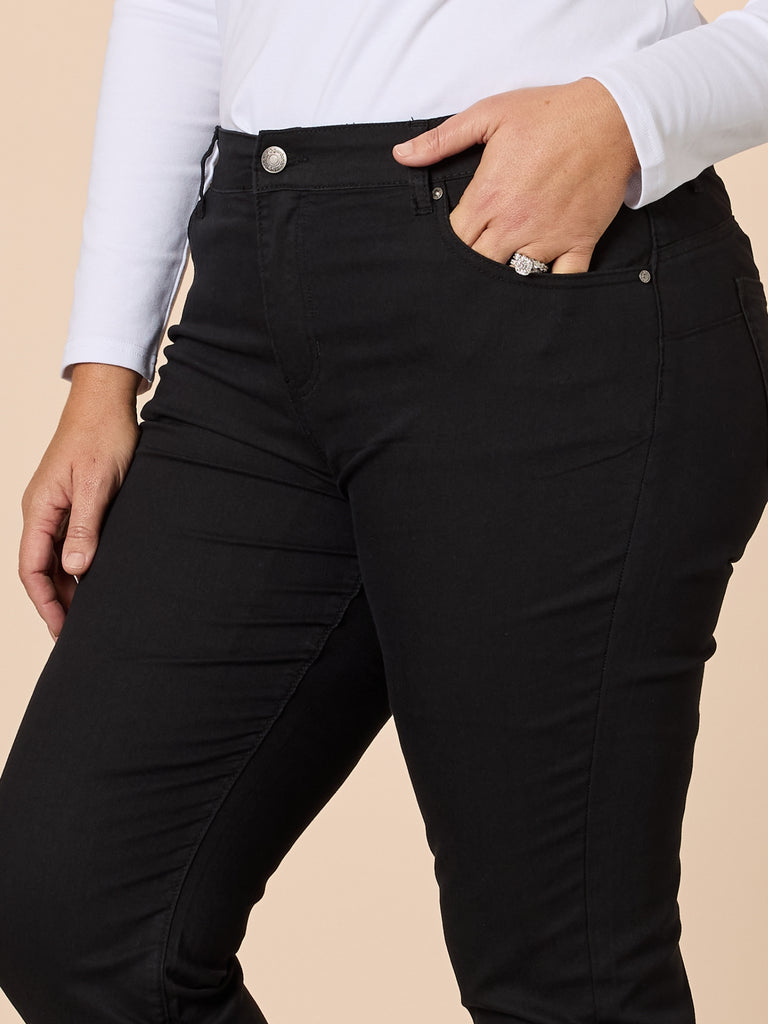 Coloured Marvel Denim Jean - Black rc&co