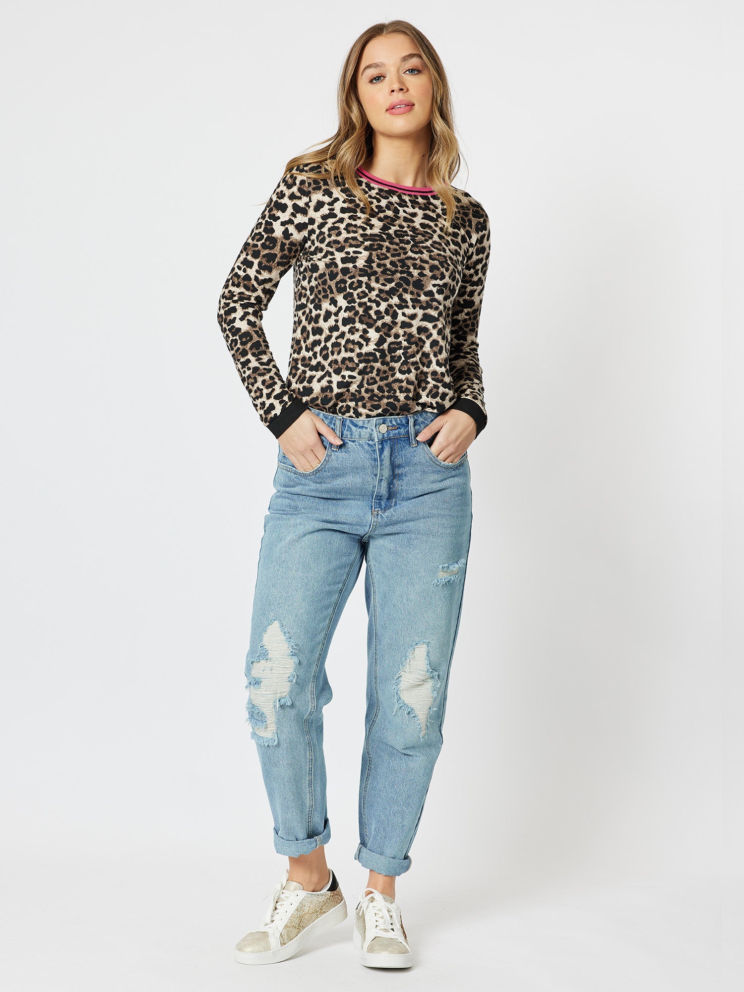 Alexa Long Sleeve Tee - Animal