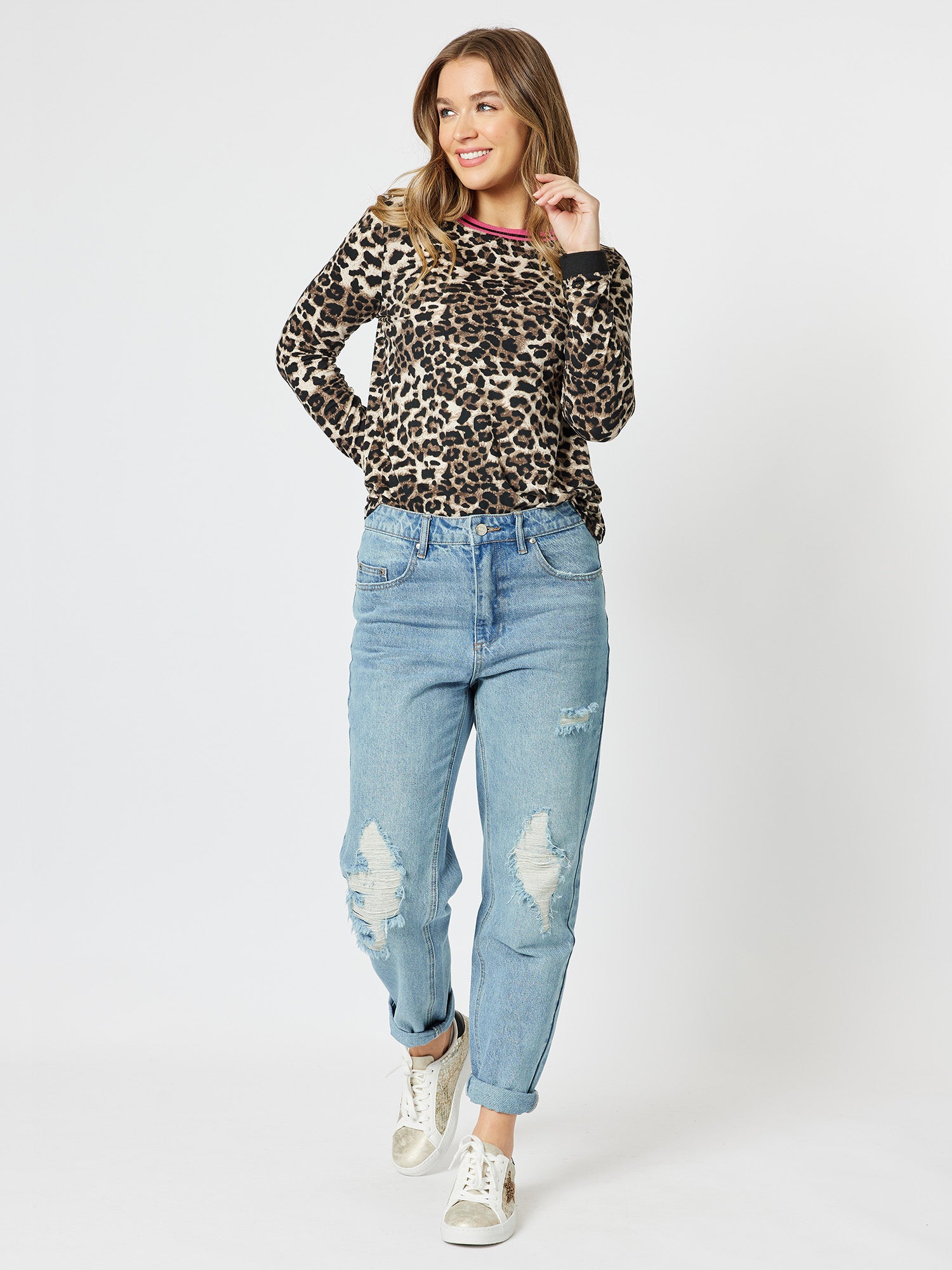 Alexa Long Sleeve Tee - Animal