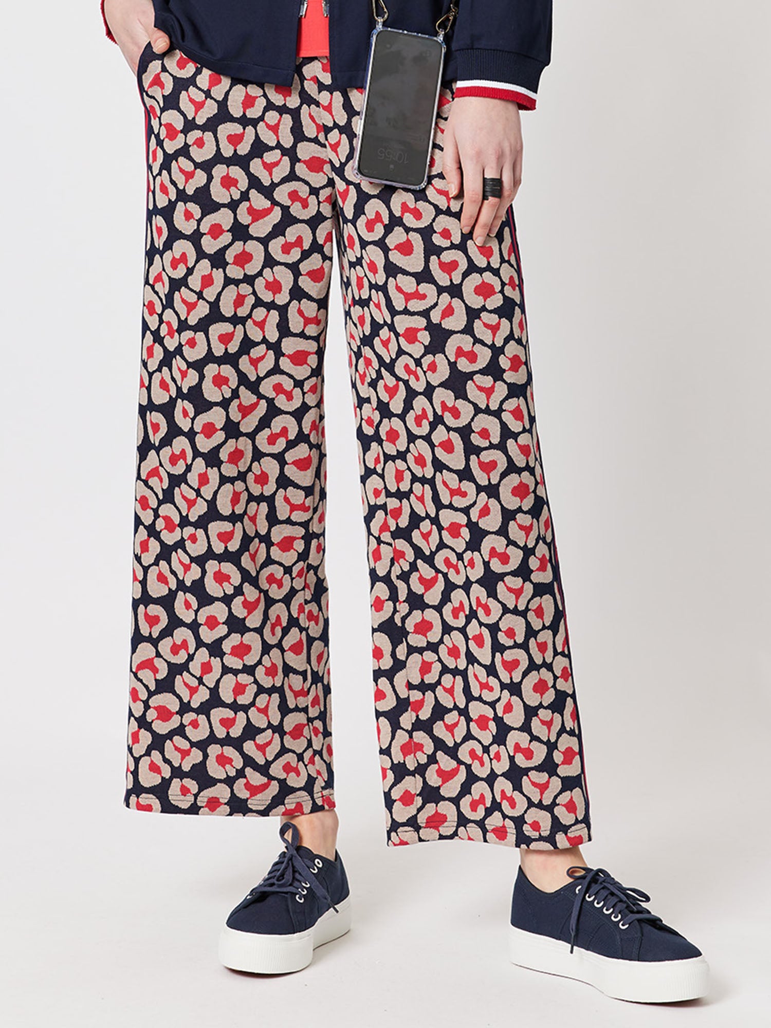 Fuchi Print Pant - Navy