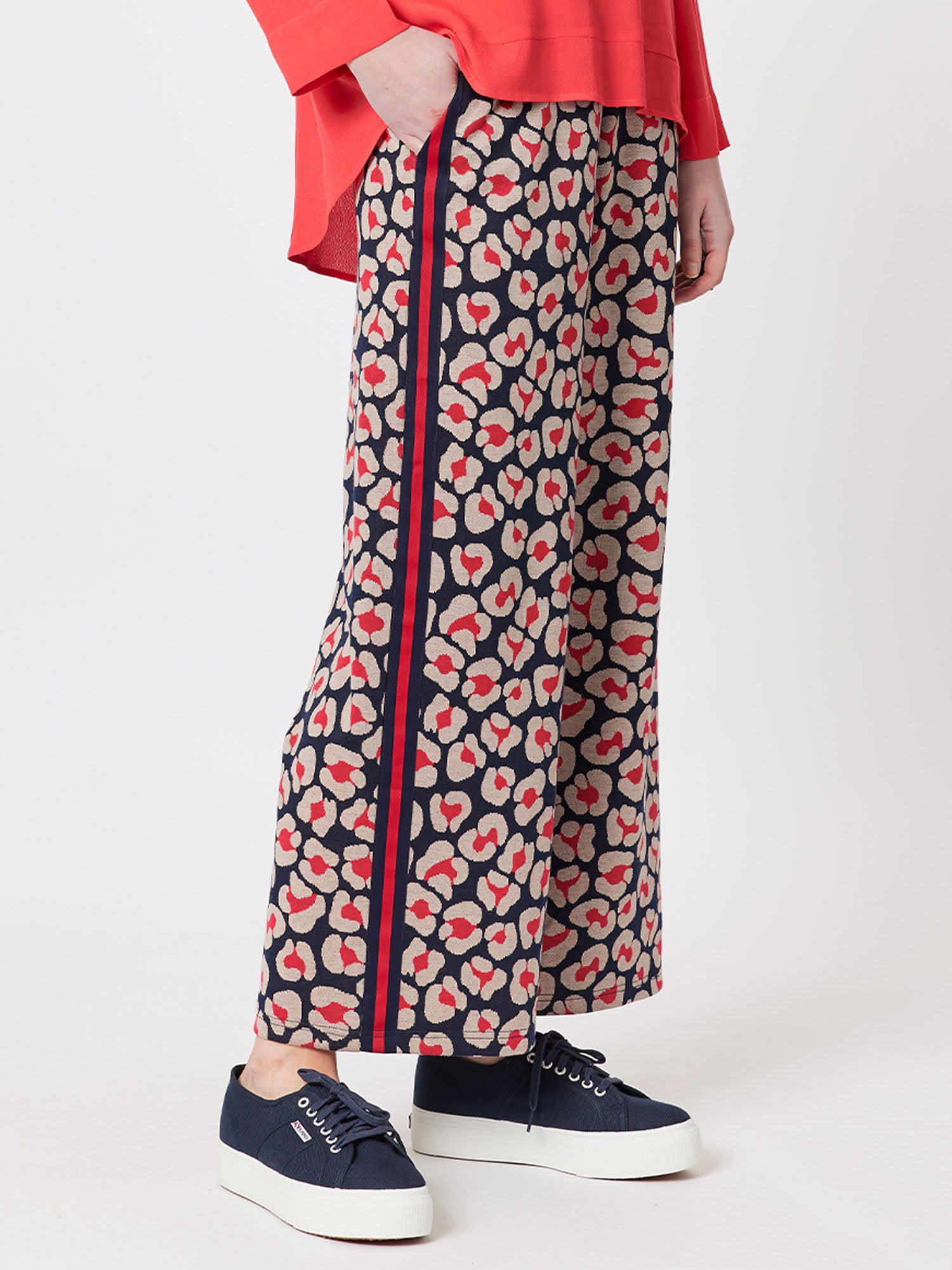 Fuchi Print Pant - Navy