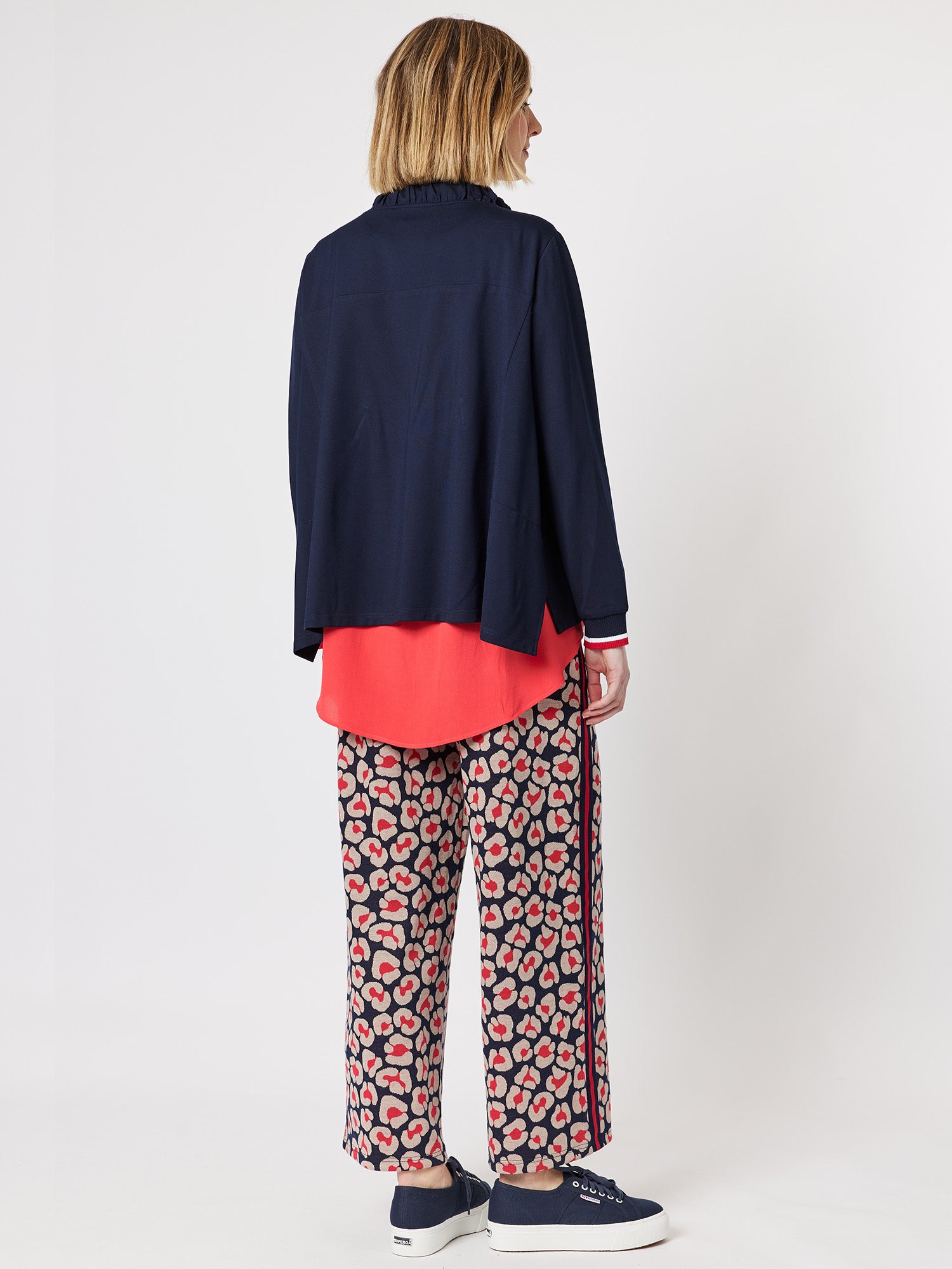 Fuchi Print Pant - Navy