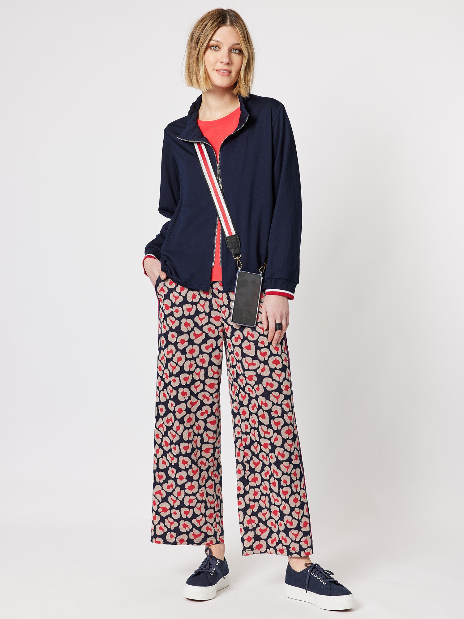 Fuchi Print Pant - Navy
