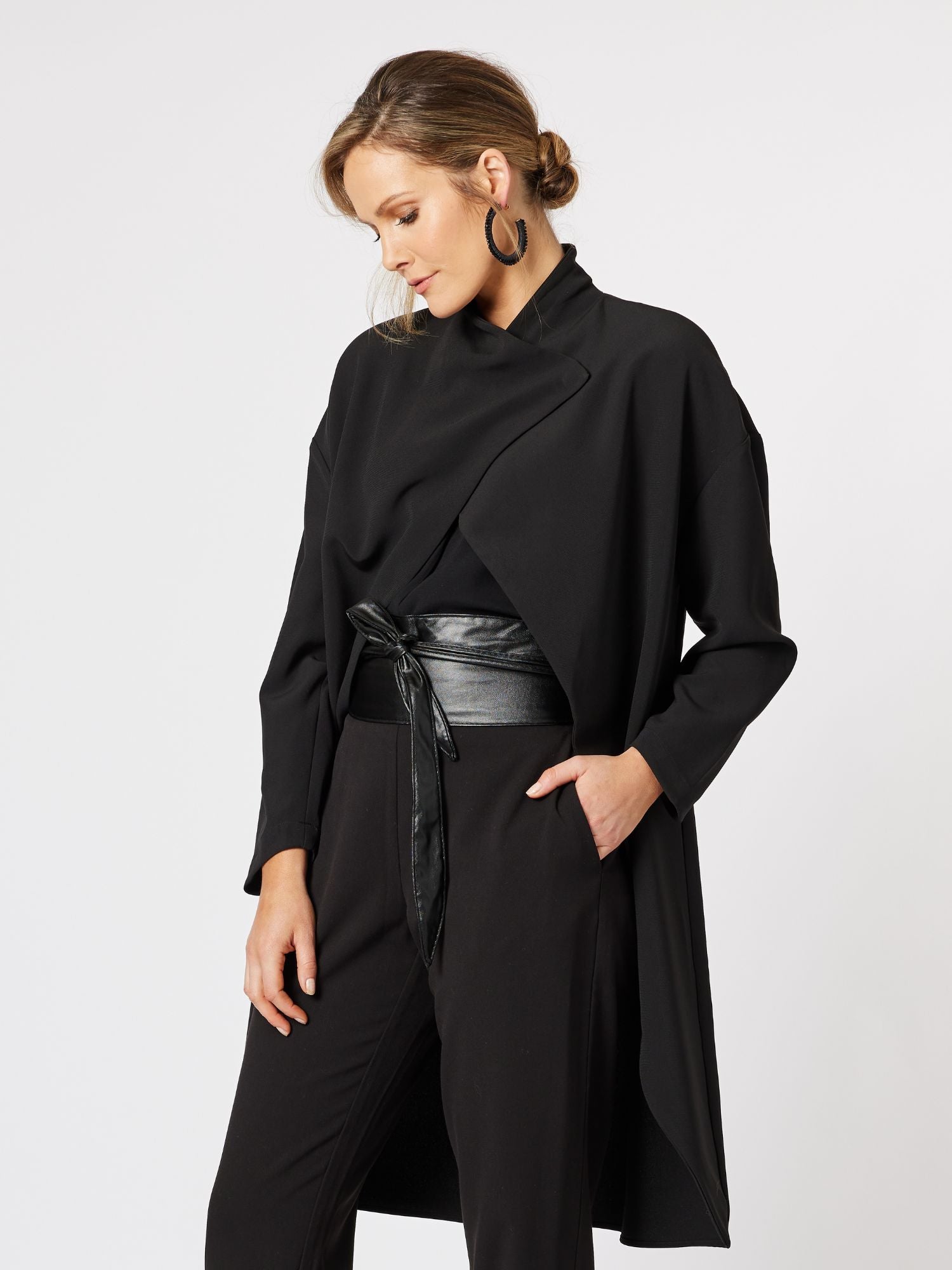 Estelle Longline Jacket - Black