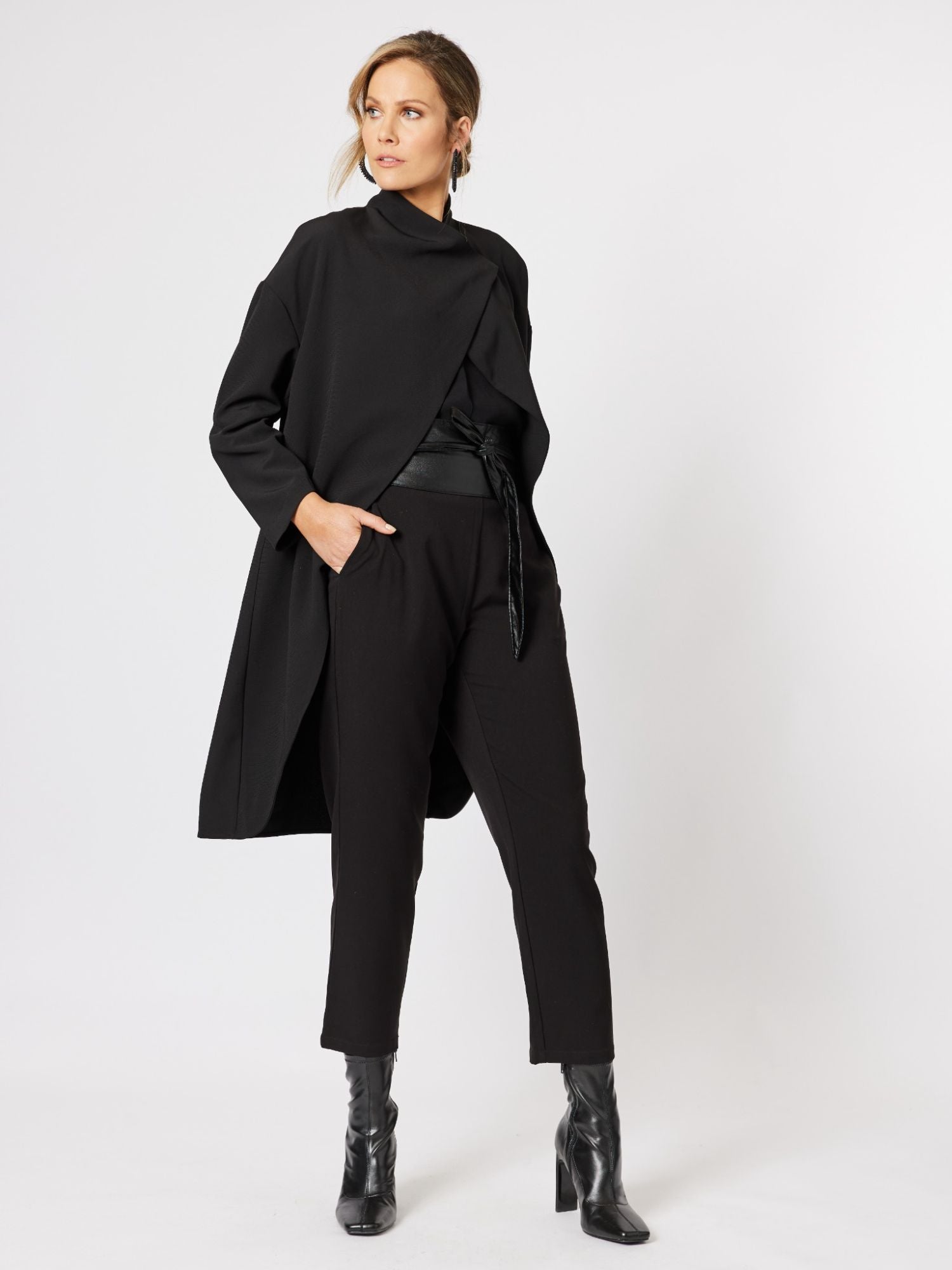 Estelle Longline Jacket - Black