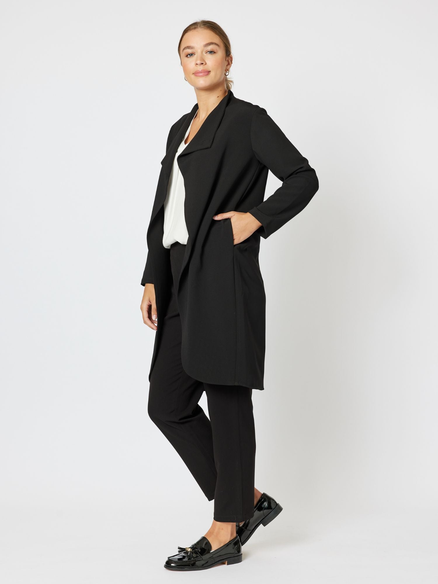 Estelle Longline Jacket - Black