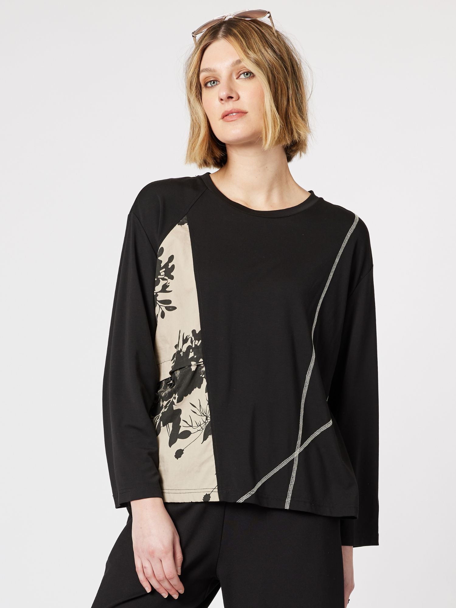 Osaka Print Top - Black