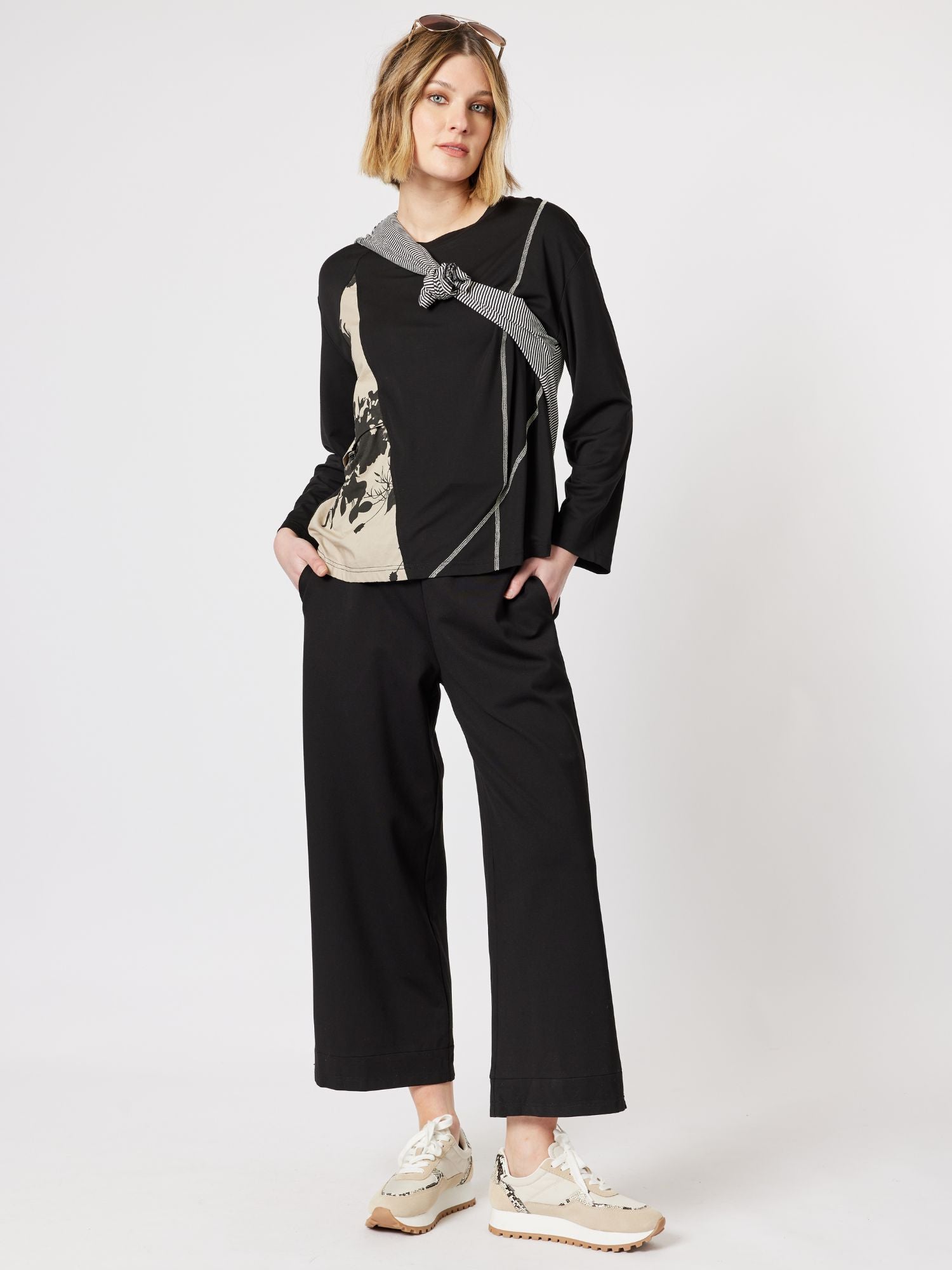 Osaka Print Top - Black