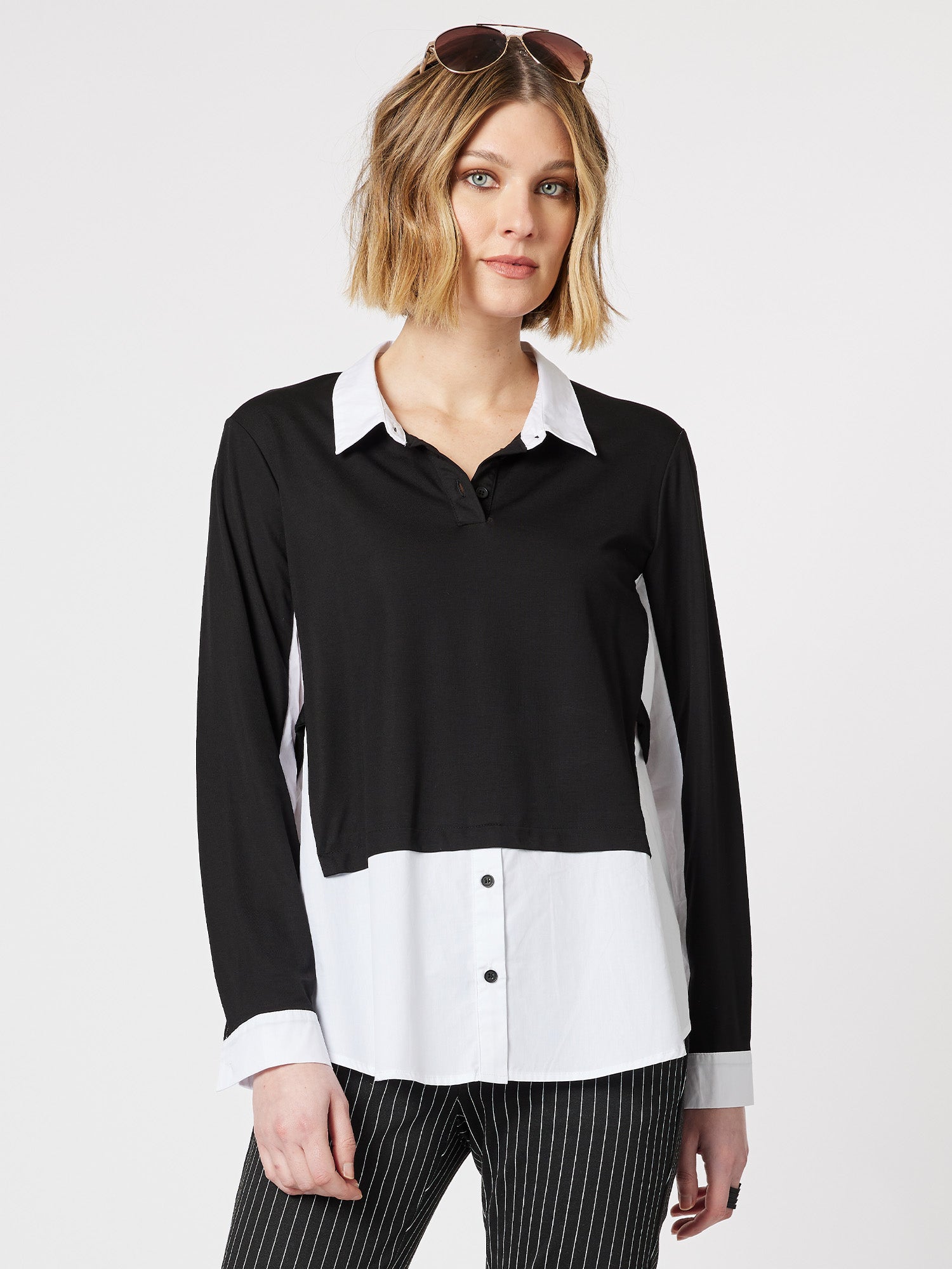 Zephyr 2 in 1 Top - Black