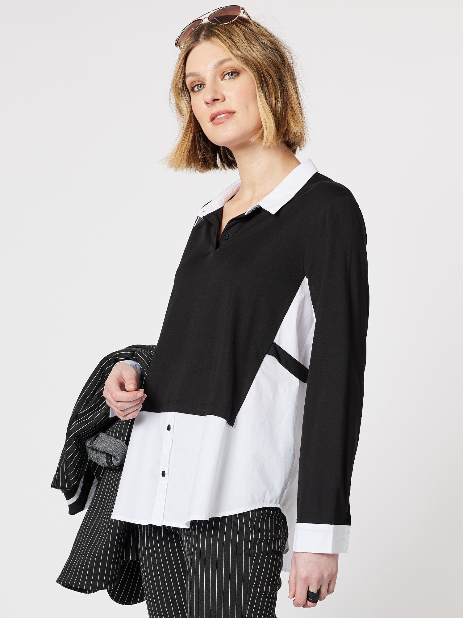 Zephyr 2 in 1 Top - Black
