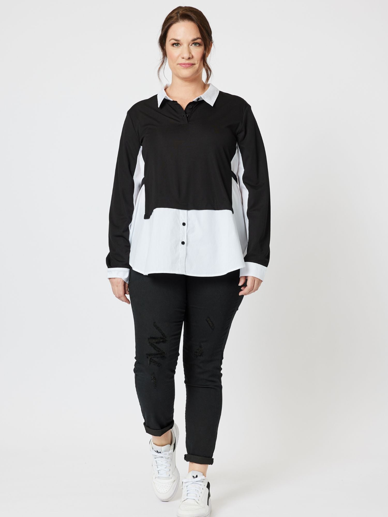 Zephyr 2 in 1 Top - Black