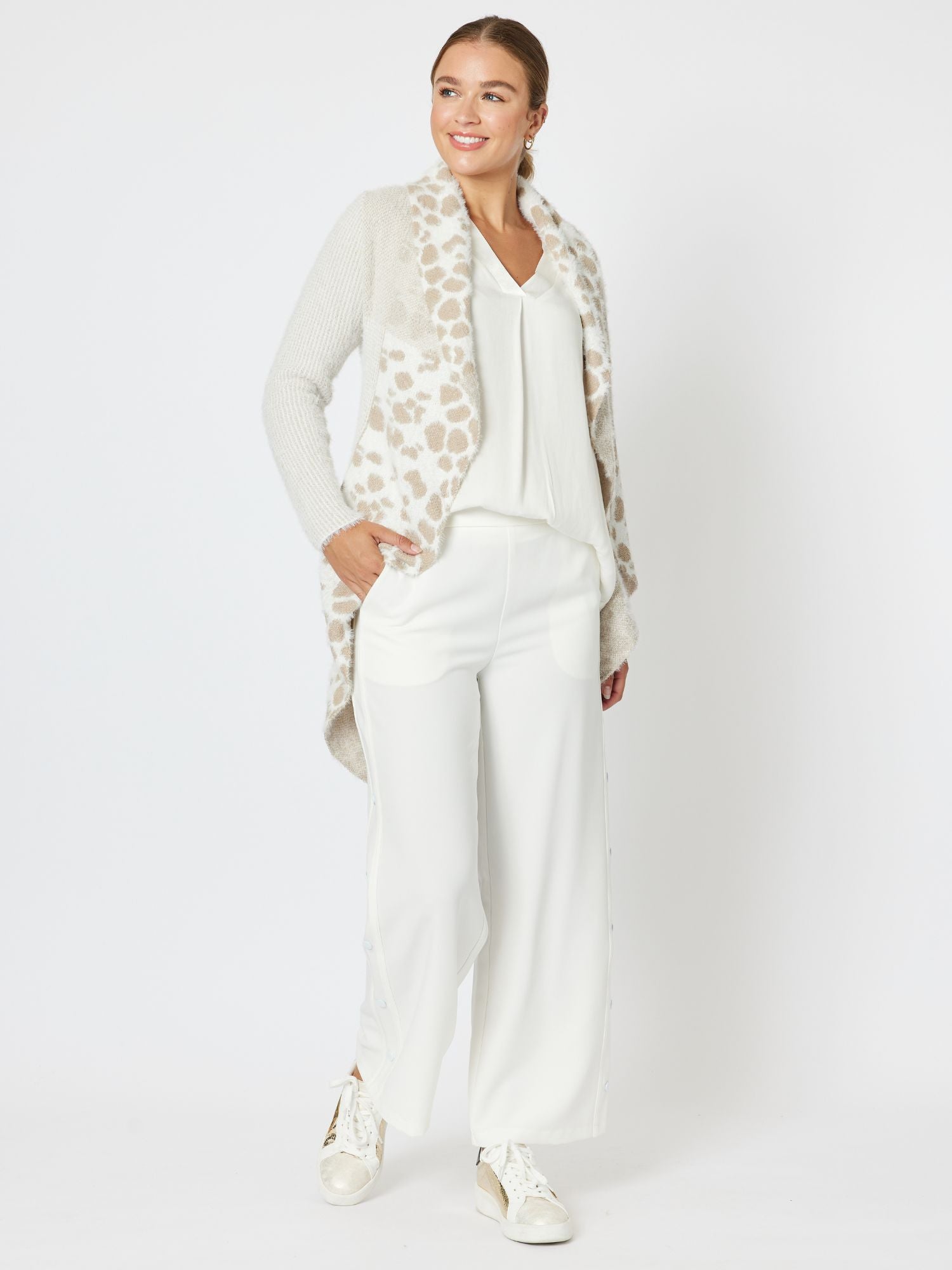 Marlow Knit Top Cardigan - Natural