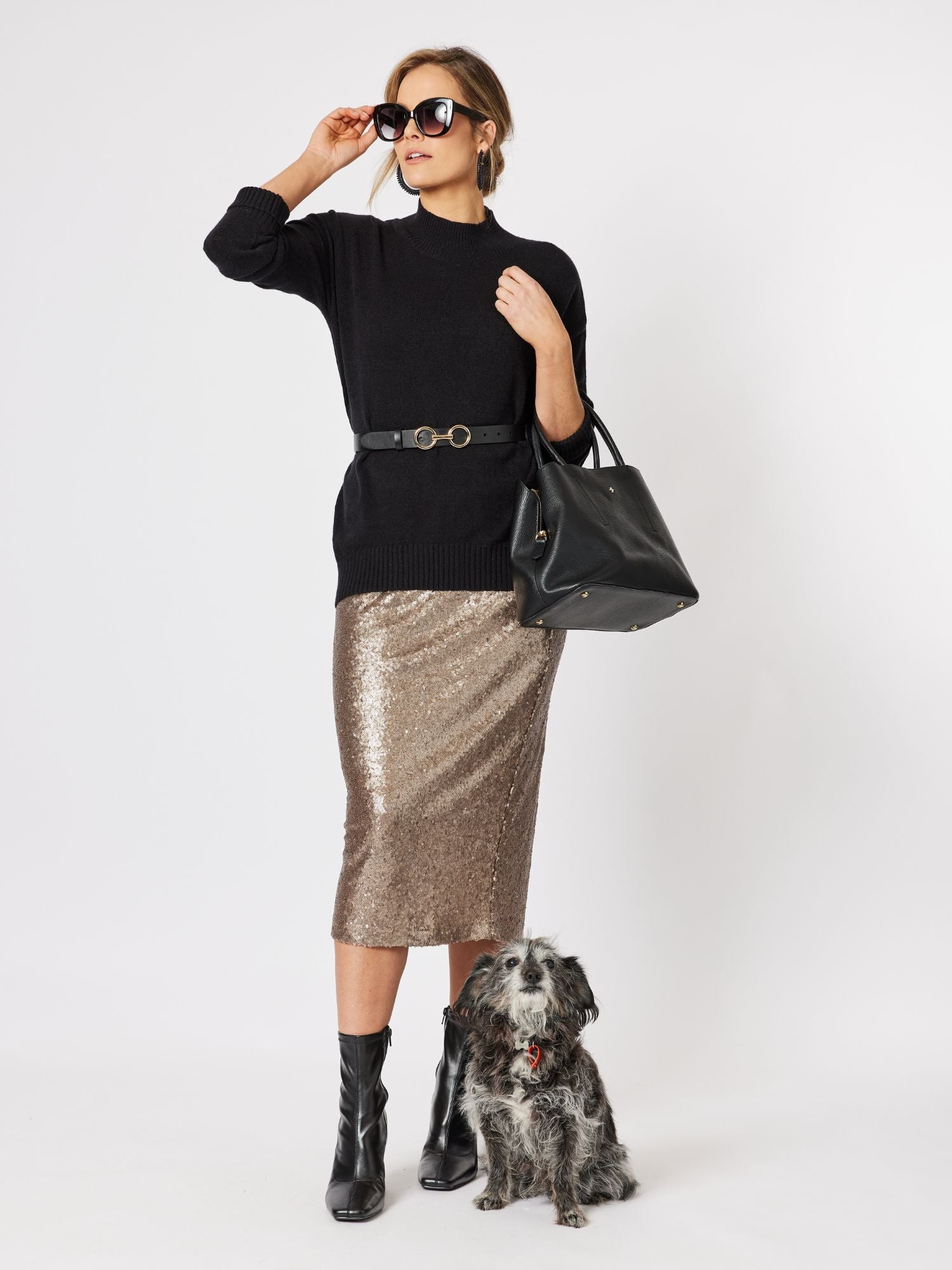Darcy Sequin Skirt - Bronze