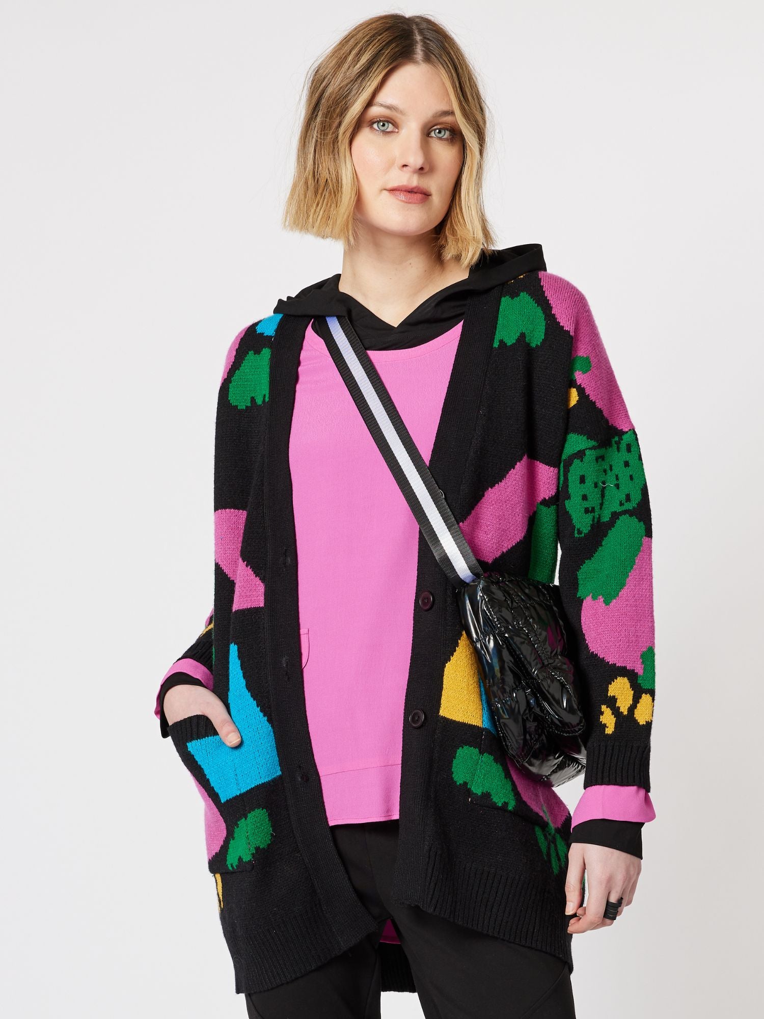 Long Multi Coloured Cardigan - Multi