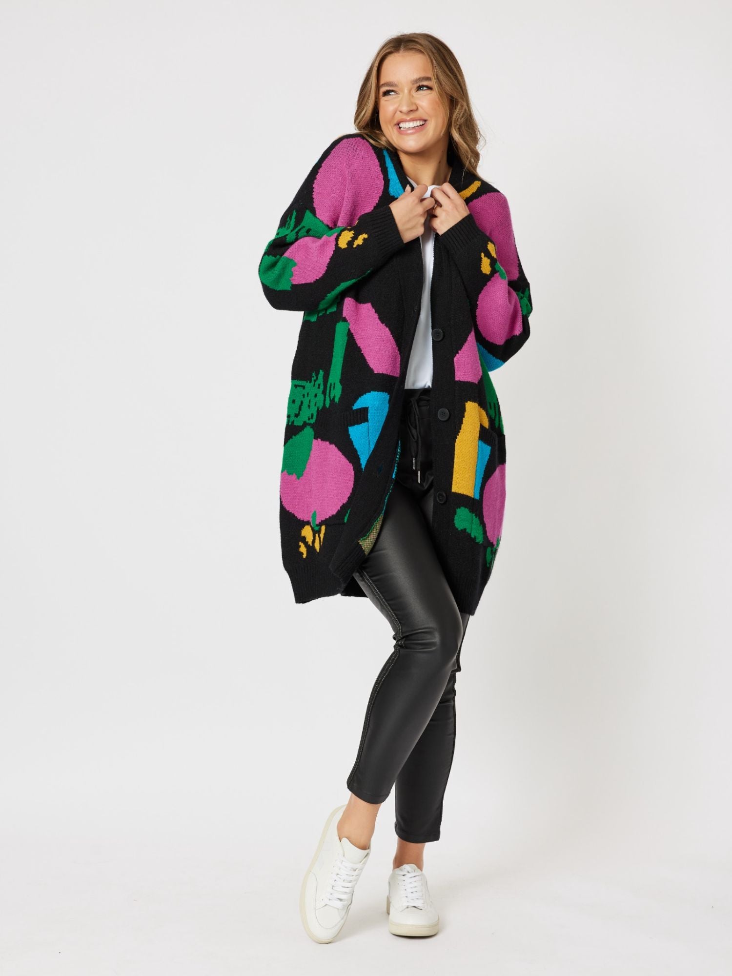 Long Multi Coloured Cardigan - Multi