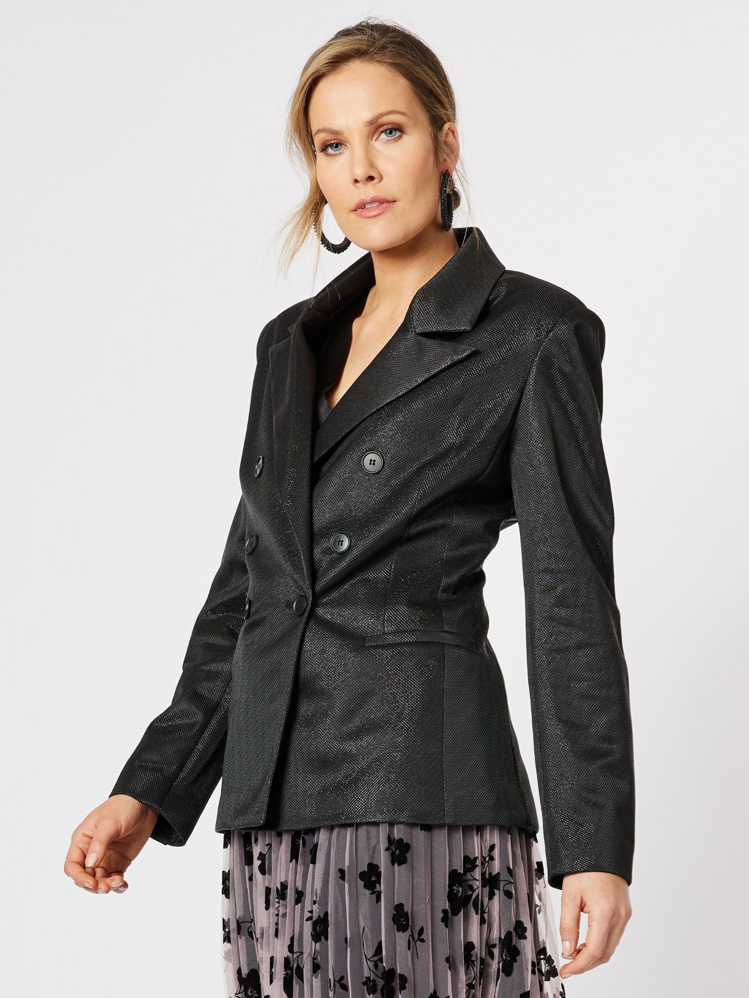Roxy Metallic Dinner Jacket - Black