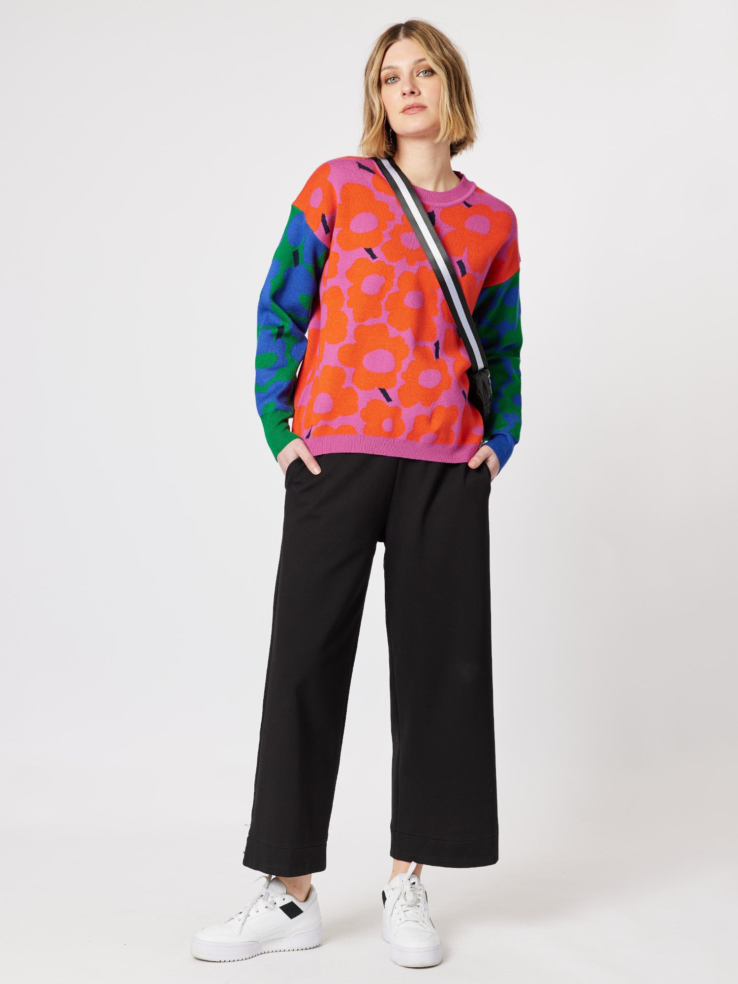 Multi Daisy Knit Top Jumper - Multi