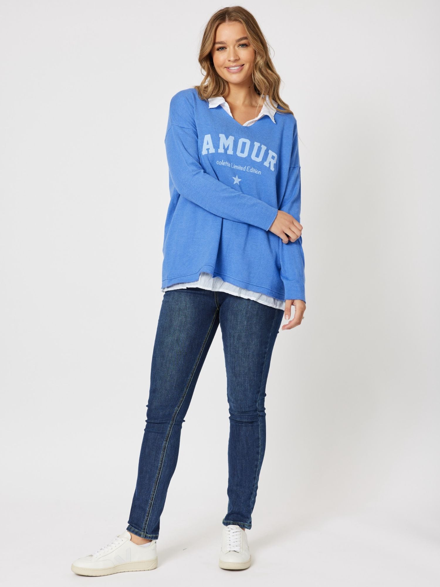 Amour Knit Top - Cobalt