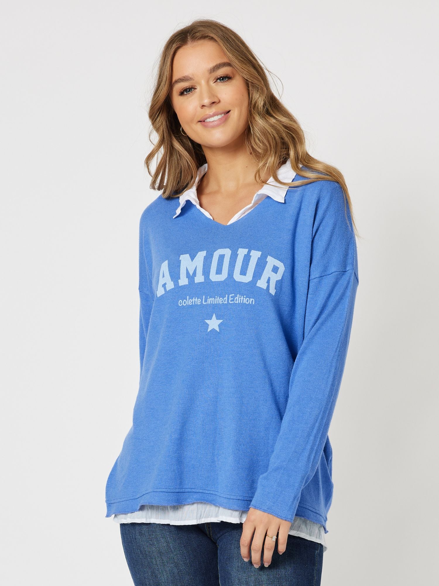 Amour Knit Top - Cobalt