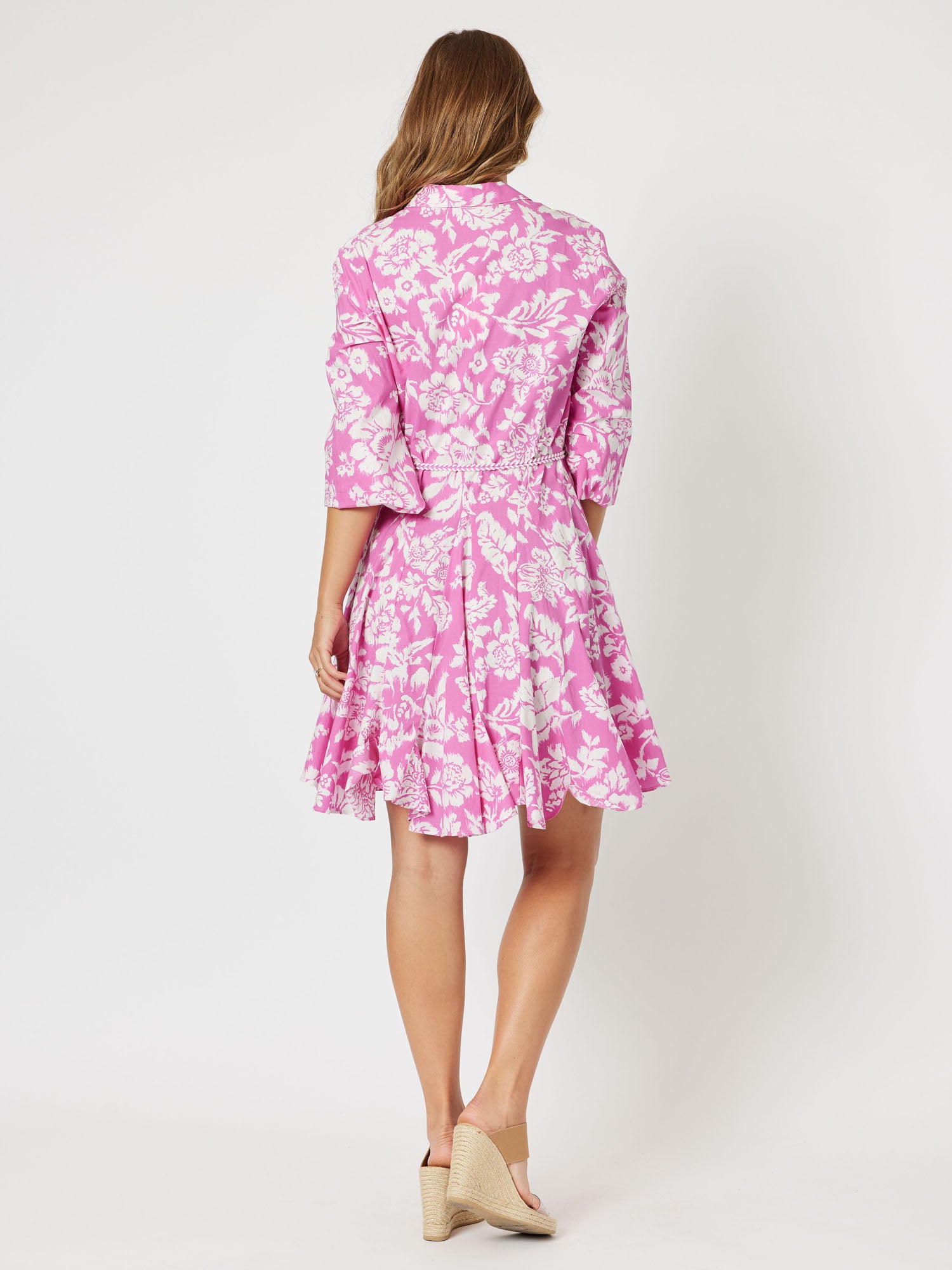 Amour Cotton Print Dress - Pink