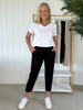 Santorini Cotton Capri Pant - Black