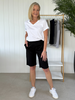 Santorini Cotton Pull On Short - Black
