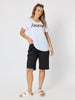 Santorini Cotton Pull On Short - Black