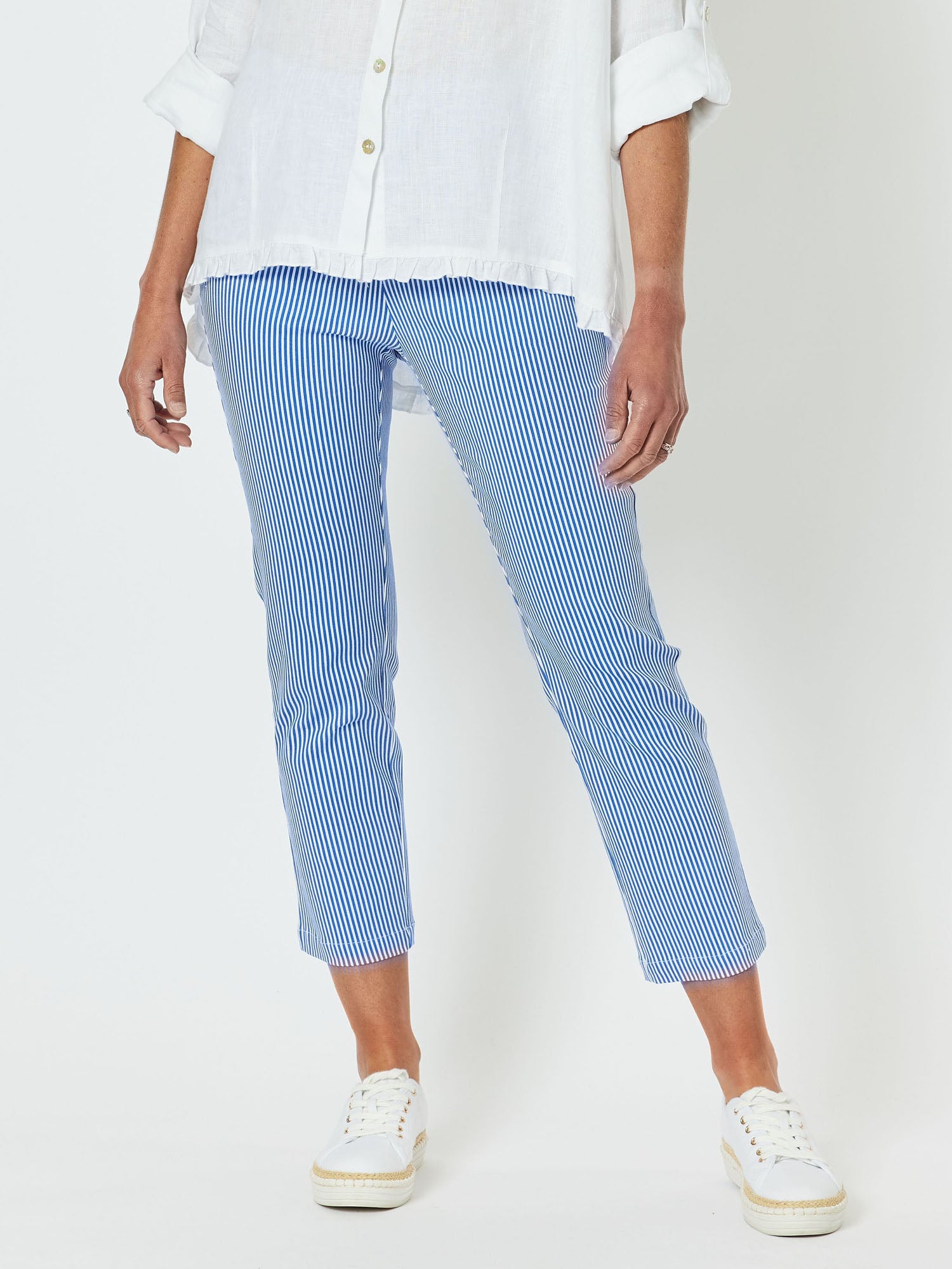 Dixi Stretch Stripe Pant - Blue