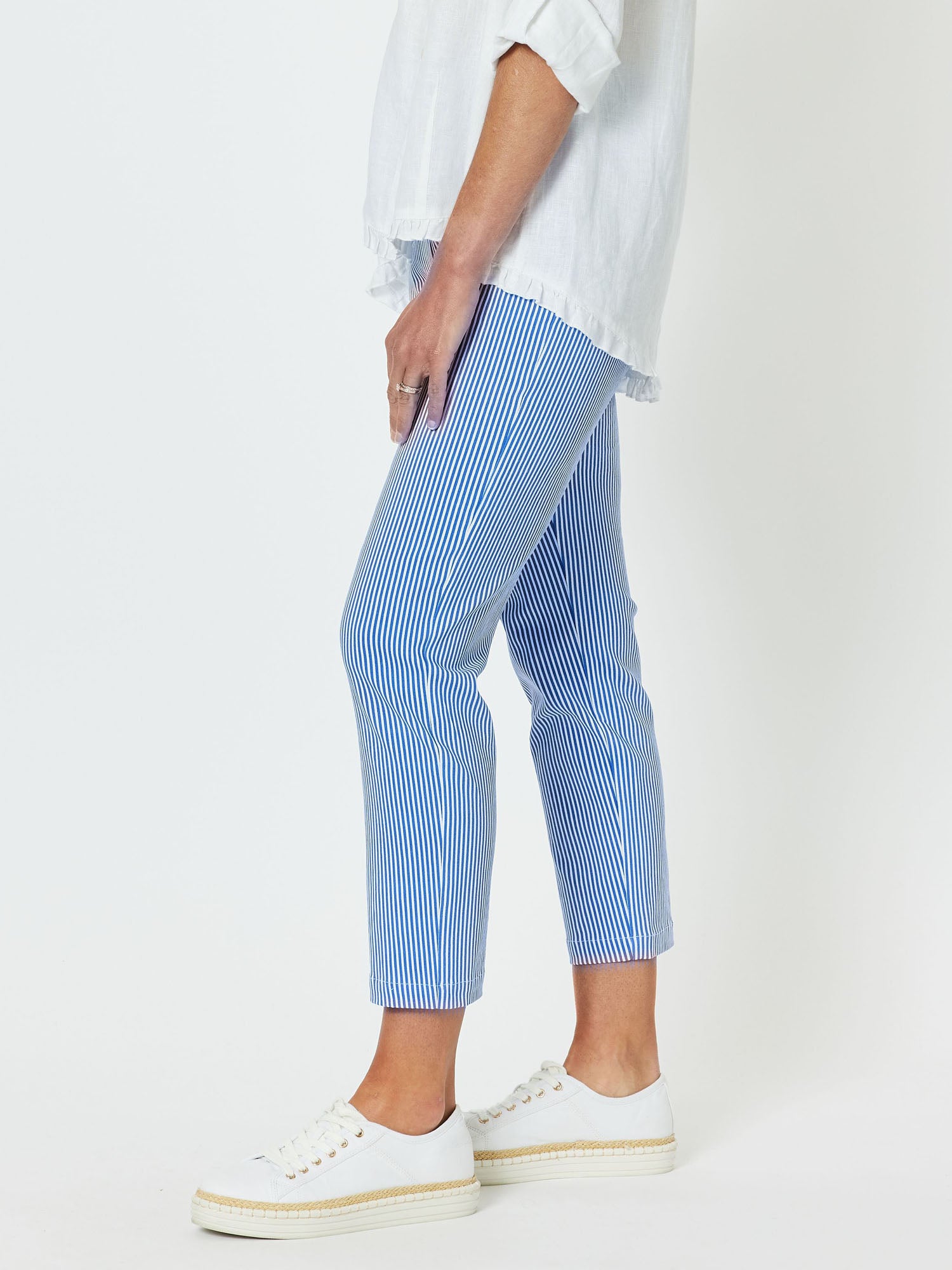 Dixi Stretch Stripe Pant - Blue