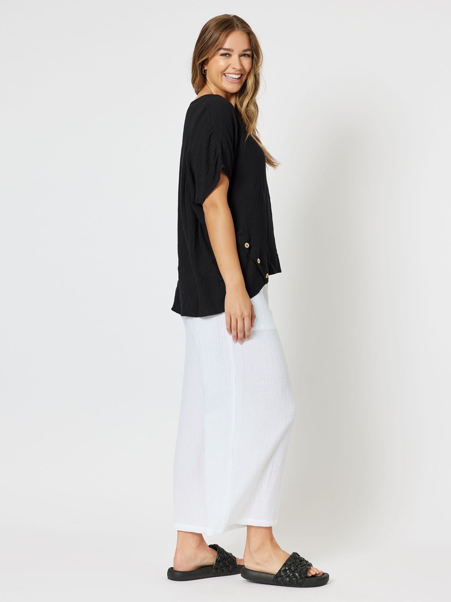 Byron Cotton Relaxed Top Black RC & Co