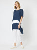 Thera Angled Hem Tunic - Navy/White