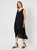 Perissa Layered Midi Dress - Black