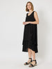 Perissa Layered Midi Dress - Black