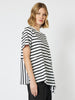 Visa Versa Spliced Tee - White/Black