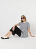 Visa Versa Spliced Tee - White/Black