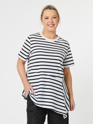 Visa Versa Spliced Tee - White/Black