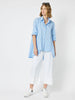 Parachute Cropped Pull On Wide Leg Pant - White
