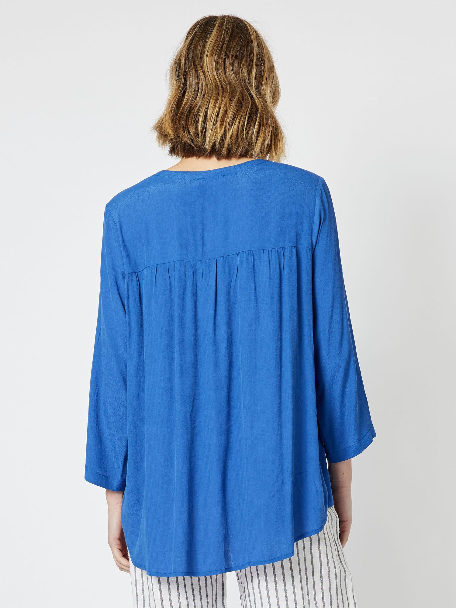 Madison Pocket Top - Azure Blue
