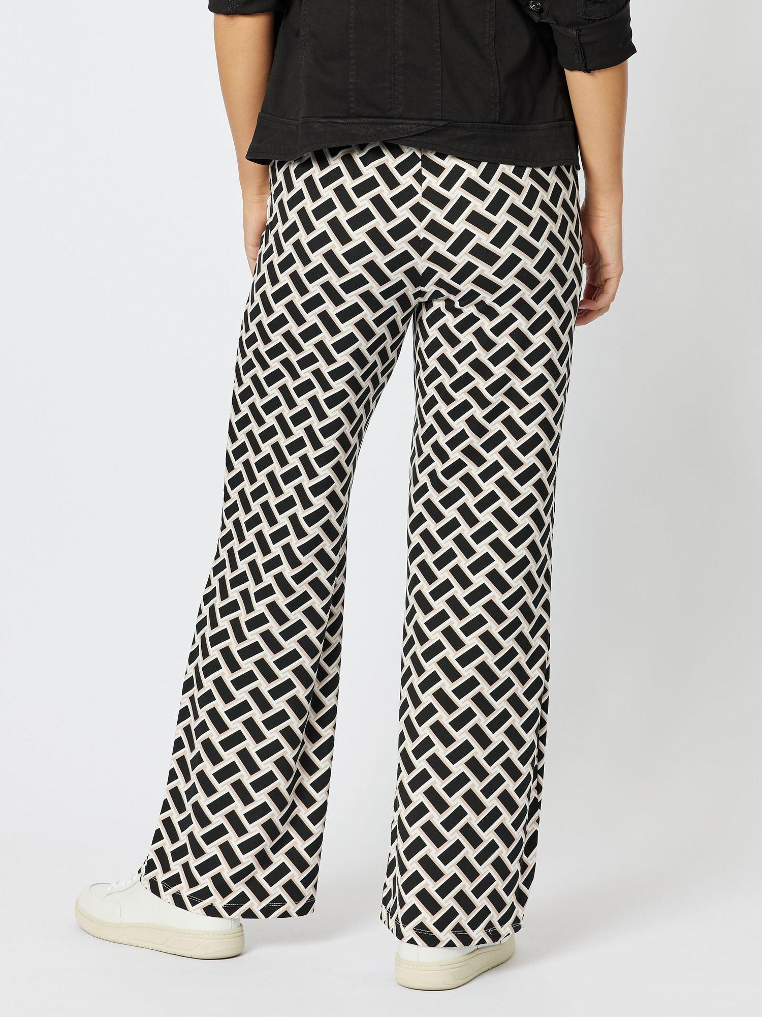 Chevron Knit Top Pull On Pant - Black/Stone