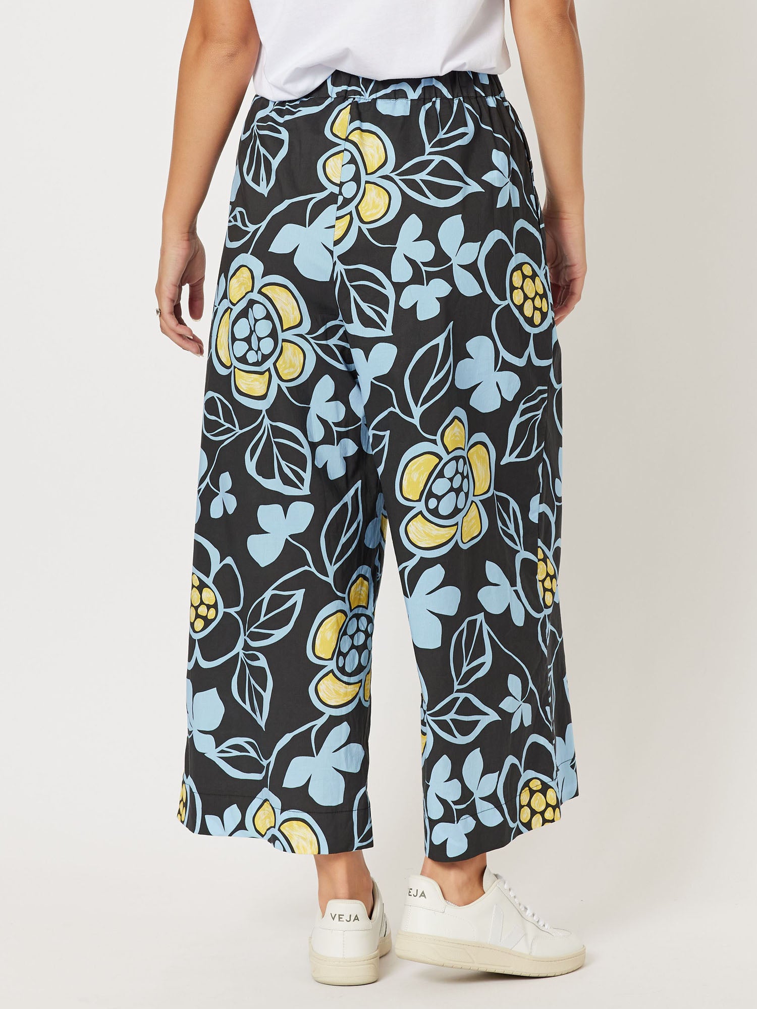 Daisy Chain Cotton Pant - Blue