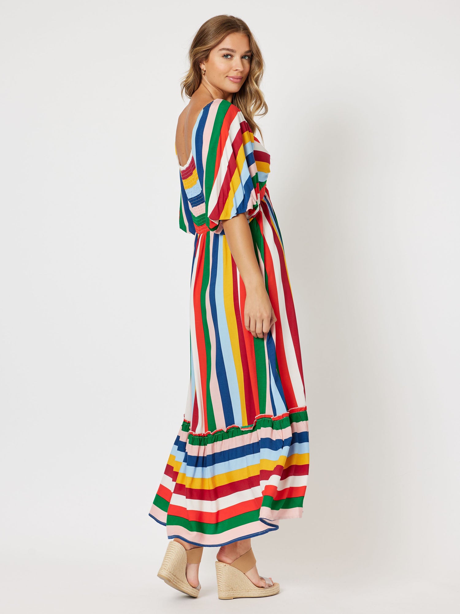 Fiesta Stripe Maxi Dress - Multi