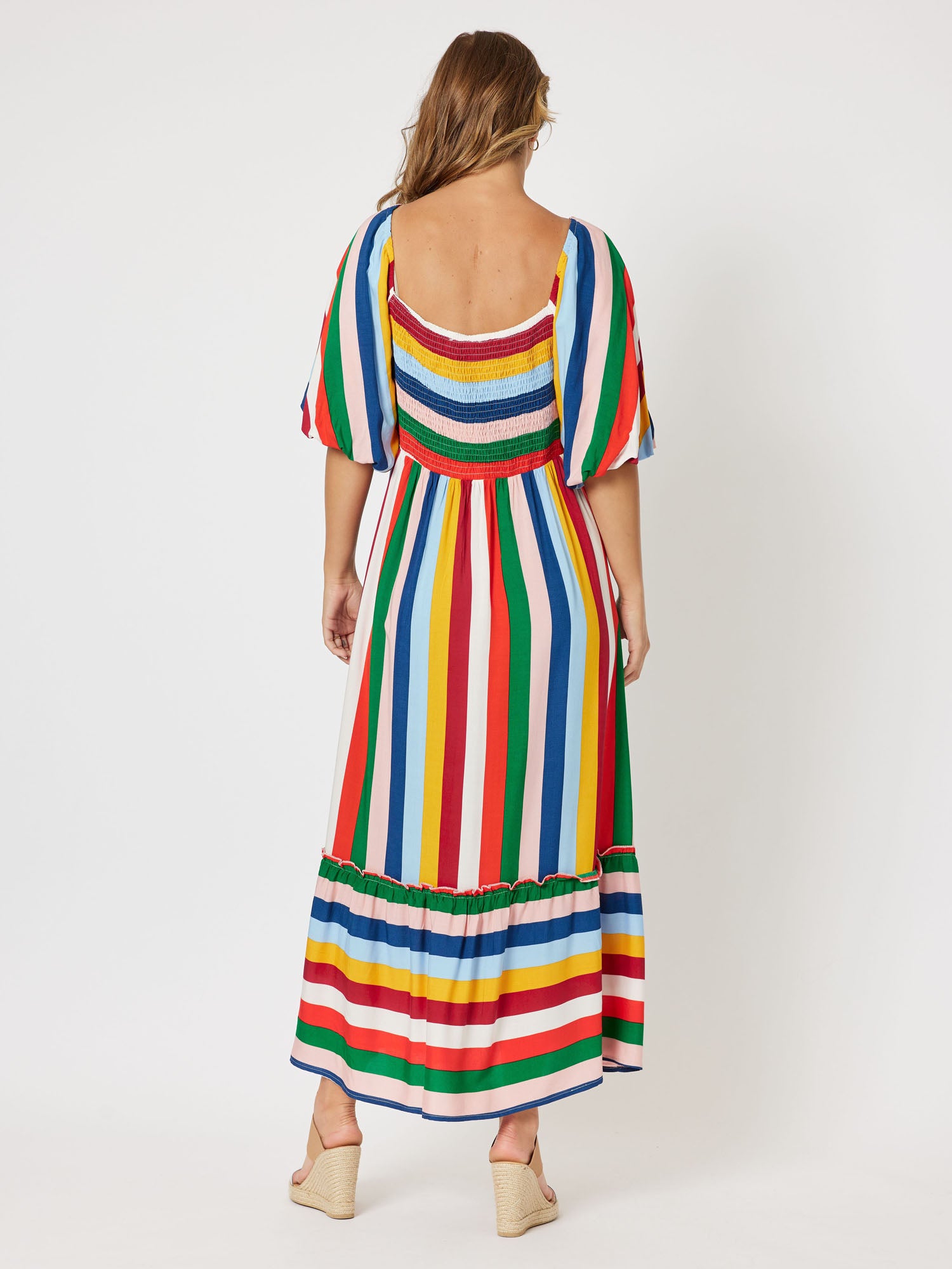Fiesta Stripe Maxi Dress - Multi
