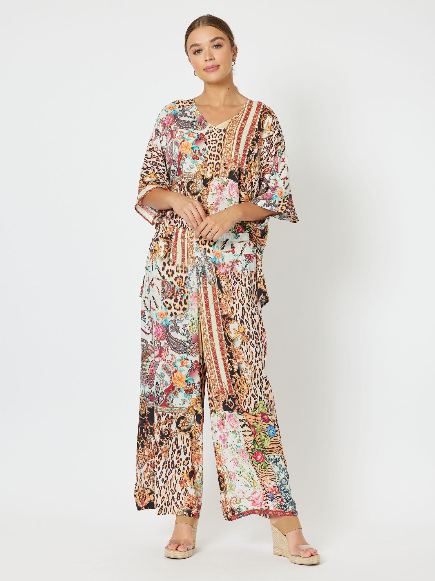 Provence Print V-Neck Top - Multi
