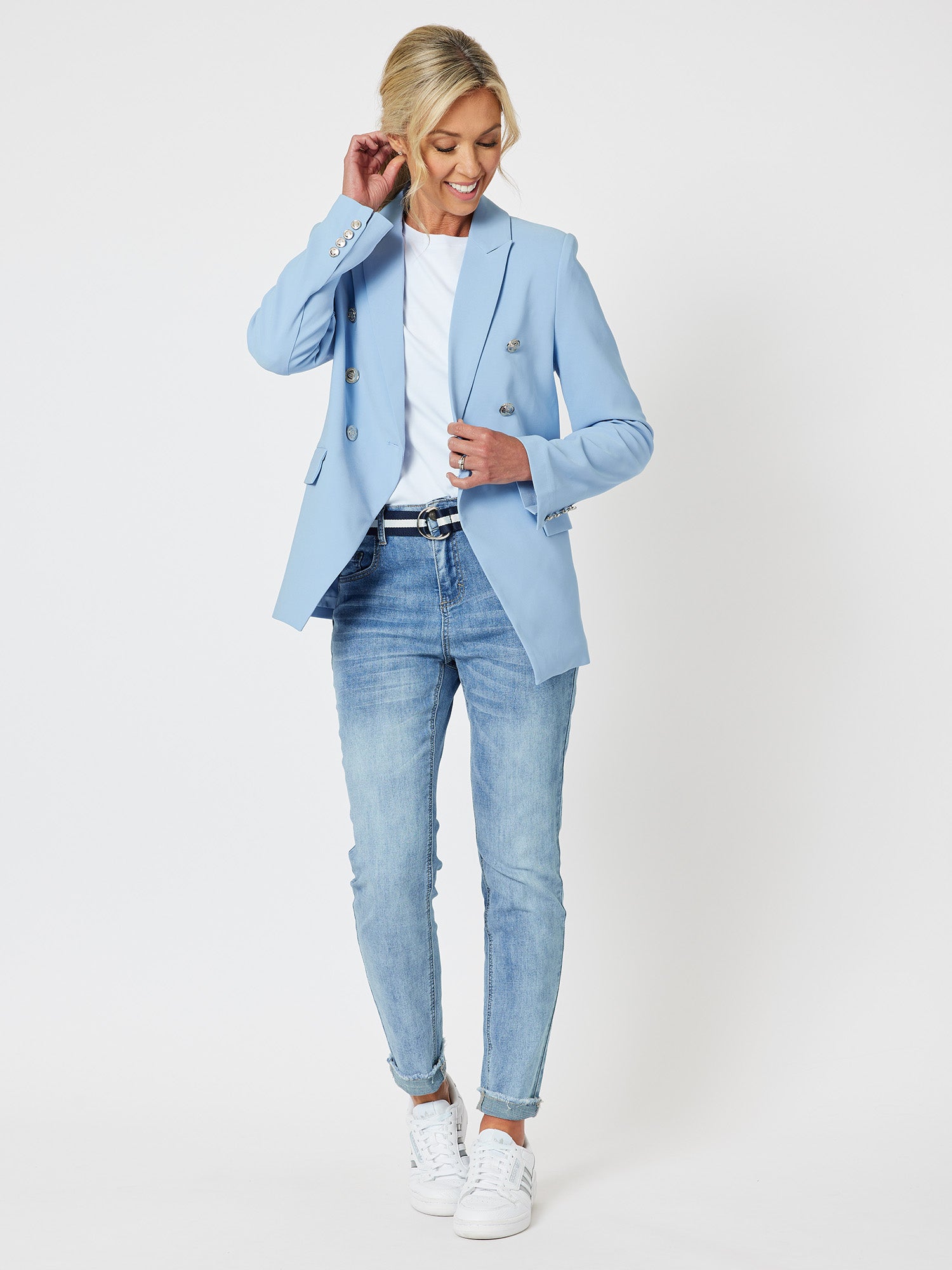 Lauren Double Breasted Blazer - Powder